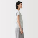 婦人　リネン混半袖Ｔシャツ