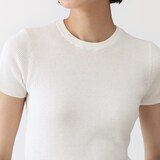婦人　強撚コットンニット半袖Ｔシャツ