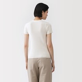 婦人　強撚コットンニット半袖Ｔシャツ