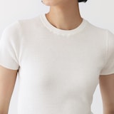 婦人　強撚コットンニット半袖Ｔシャツ