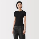 婦人　強撚コットンニット半袖Ｔシャツ