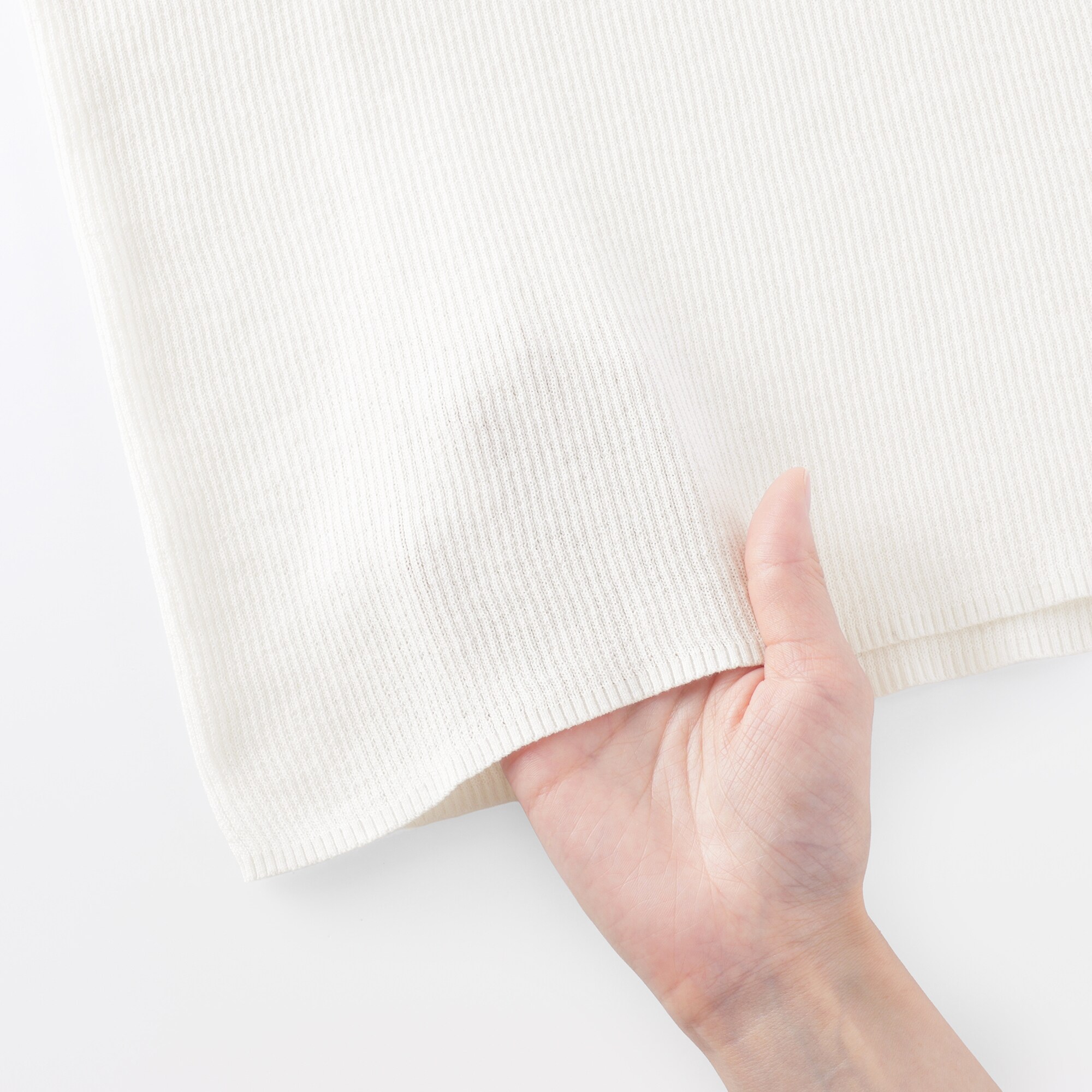 婦人　強撚コットンニット半袖Ｔシャツ