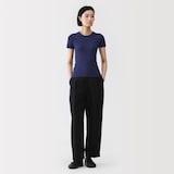 婦人　強撚コットンニット半袖Ｔシャツ