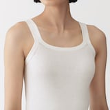 婦人　強撚コットンニットタンクトップ
