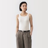 婦人　強撚コットンニットタンクトップ