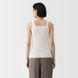 婦人　強撚コットンニットタンクトップ
