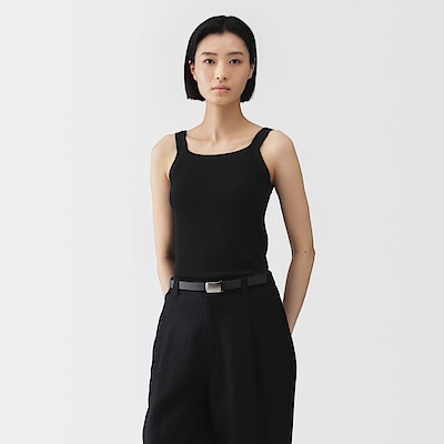 【３月上旬発売予定】婦人　強撚コットンニットタンクトップ