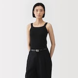 婦人　強撚コットンニットタンクトップ