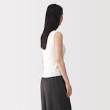 婦人　強撚コットンニットベスト