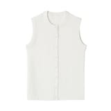 婦人　強撚コットンニットベスト