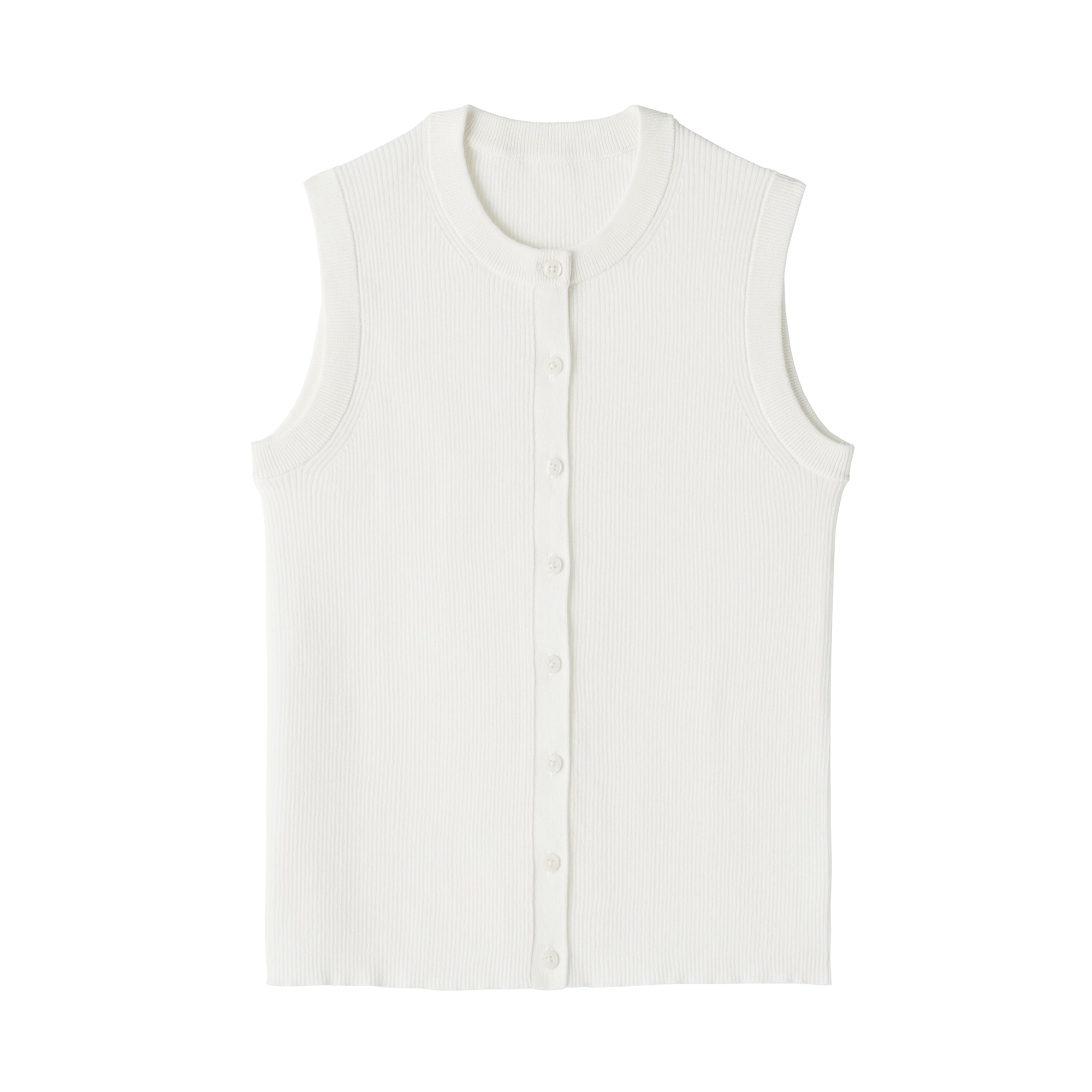 婦人　強撚コットンニットベスト