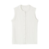 婦人　強撚コットンニットベスト