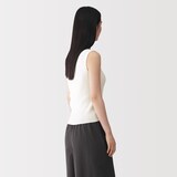 婦人　強撚コットンニットベスト