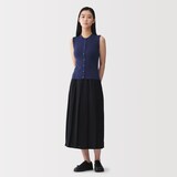 婦人　強撚コットンニットベスト