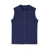 婦人　強撚コットンニットベスト