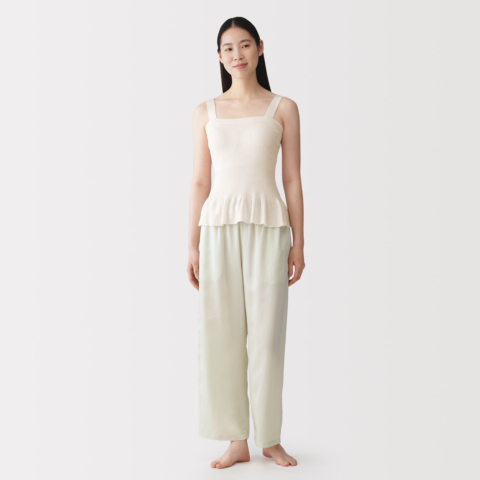 婦人　なめらかサマーニットブラタンクトップ