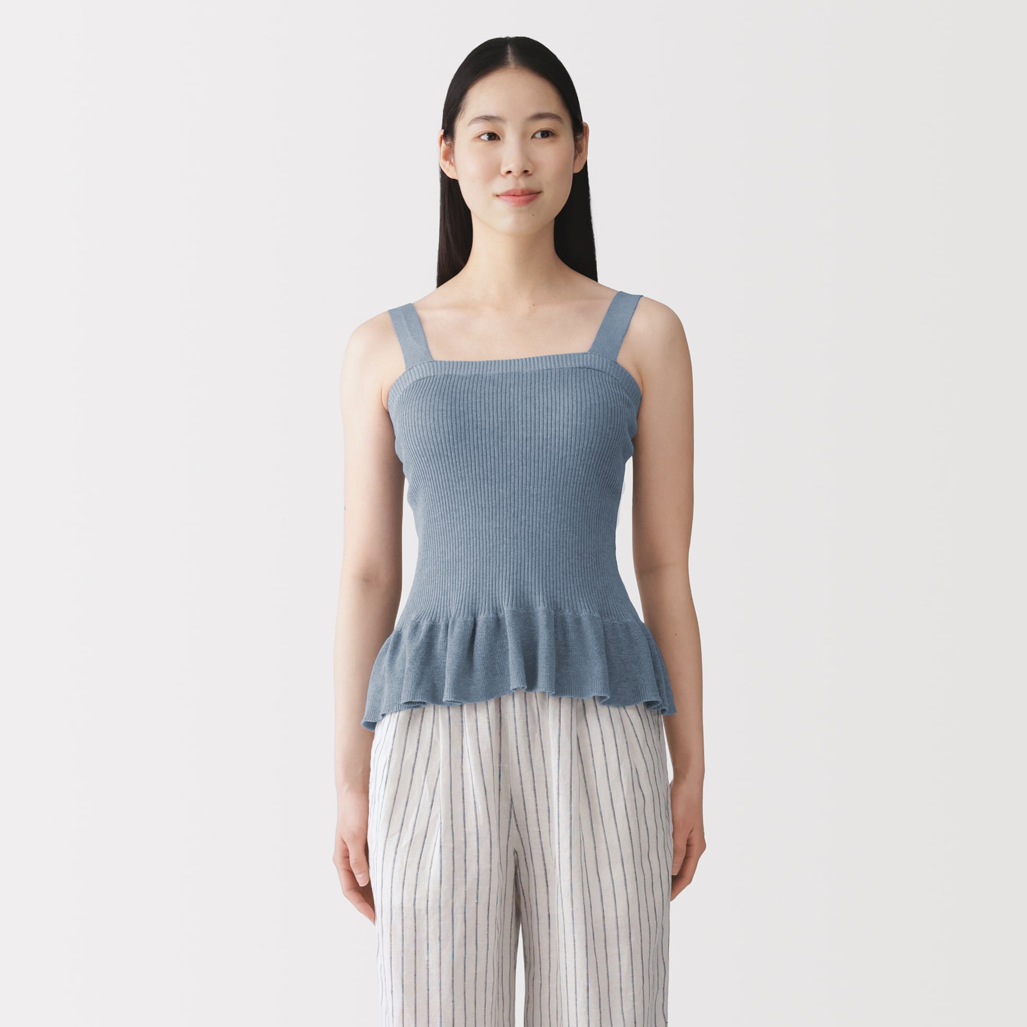 婦人　なめらかサマーニットブラタンクトップ
