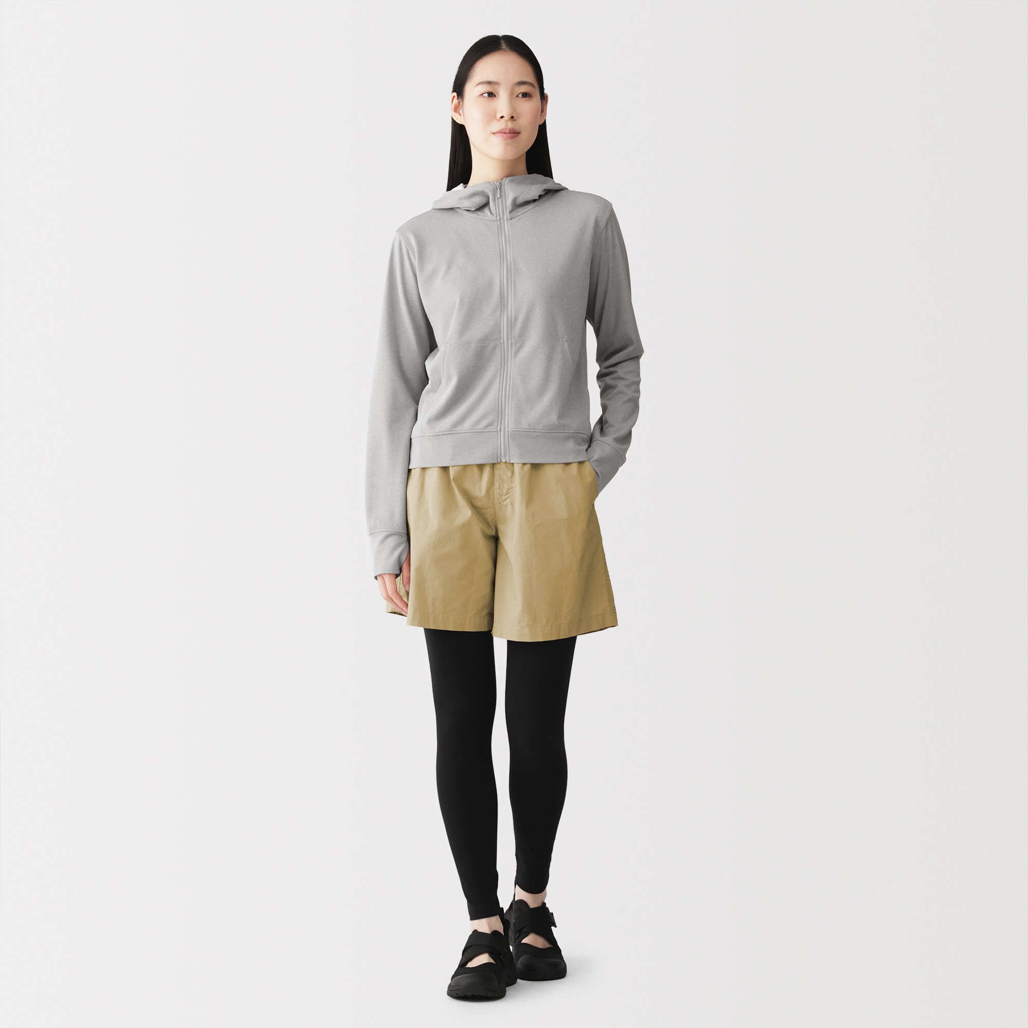 婦人　ストレッチ天竺編み　レギンス（十分丈）