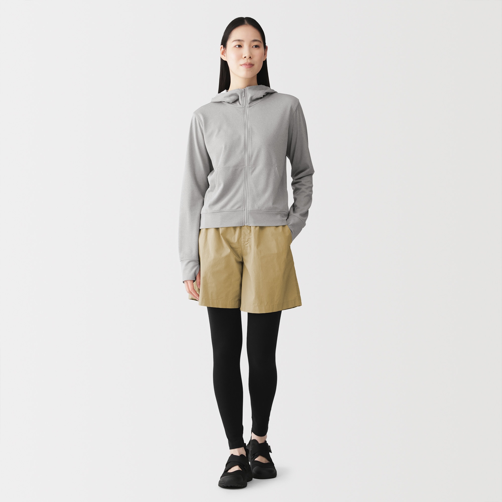 婦人　ストレッチ天竺編み　レギンス（十分丈）