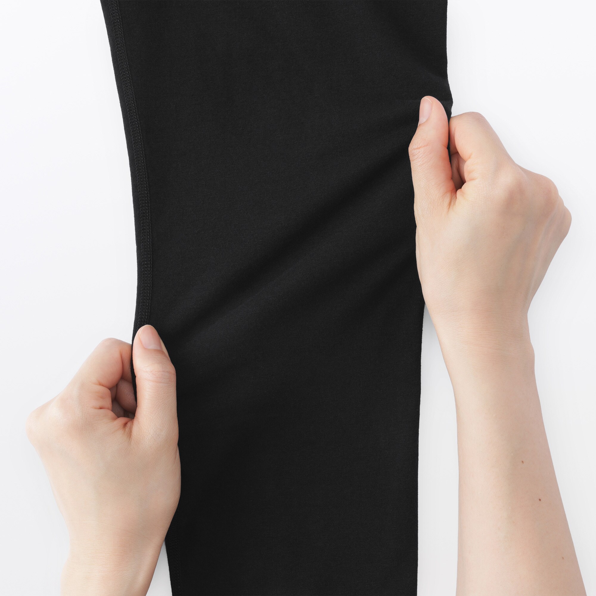 婦人　ストレッチ天竺編み　腹巻つきレギンス（十分丈／マタニティ）