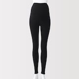 婦人　ストレッチリブ編み　腹巻つきレギンス（十分丈／マタニティ）