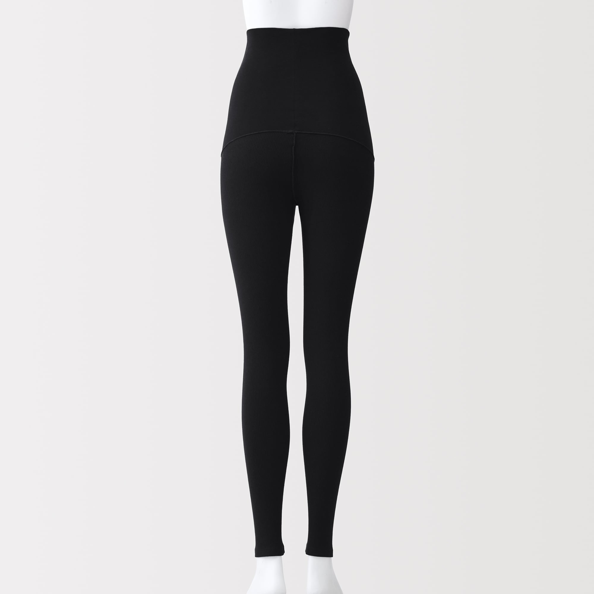 婦人　ストレッチリブ編み　腹巻つきレギンス（十分丈／マタニティ）