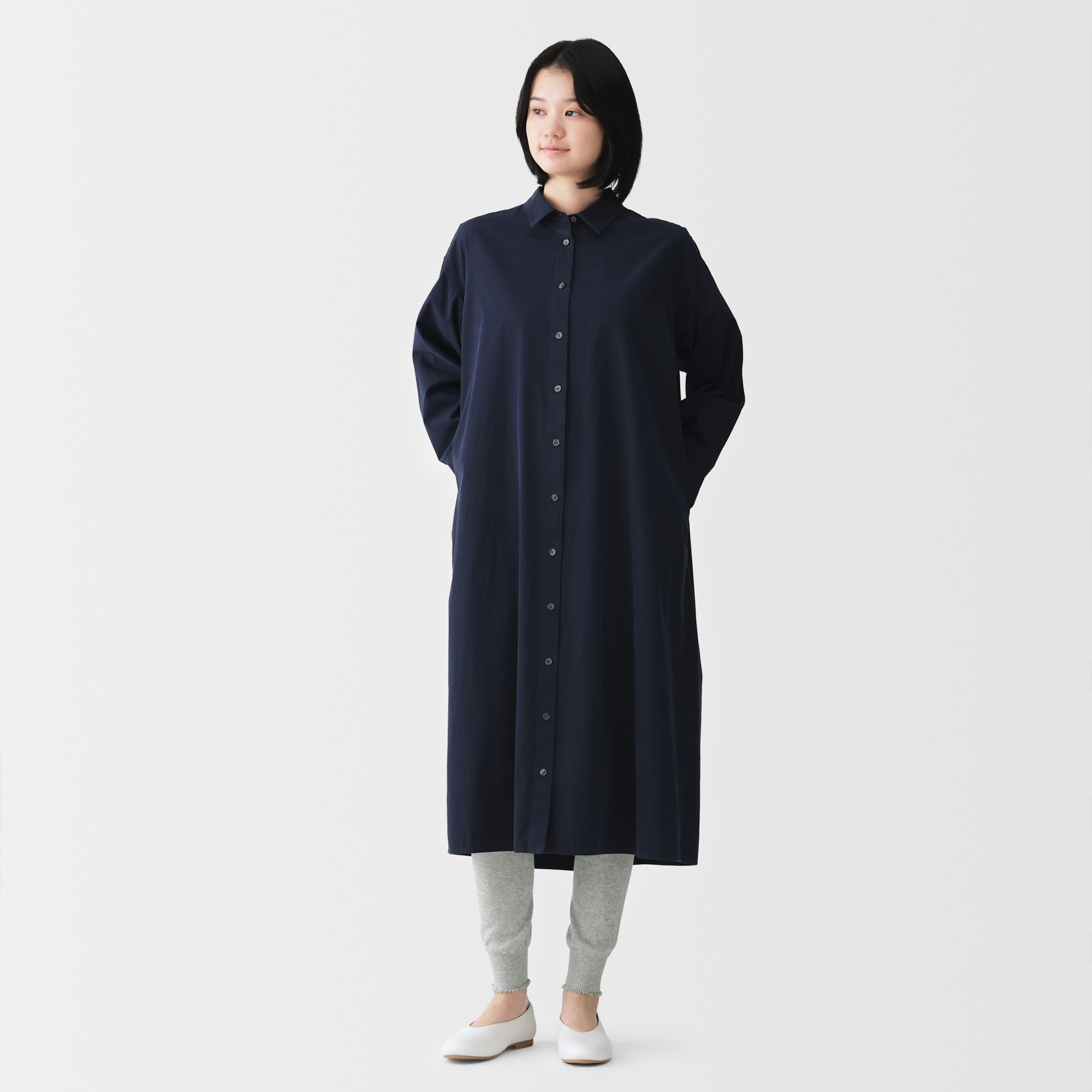 婦人　コットン混ガーゼ編みレギンス