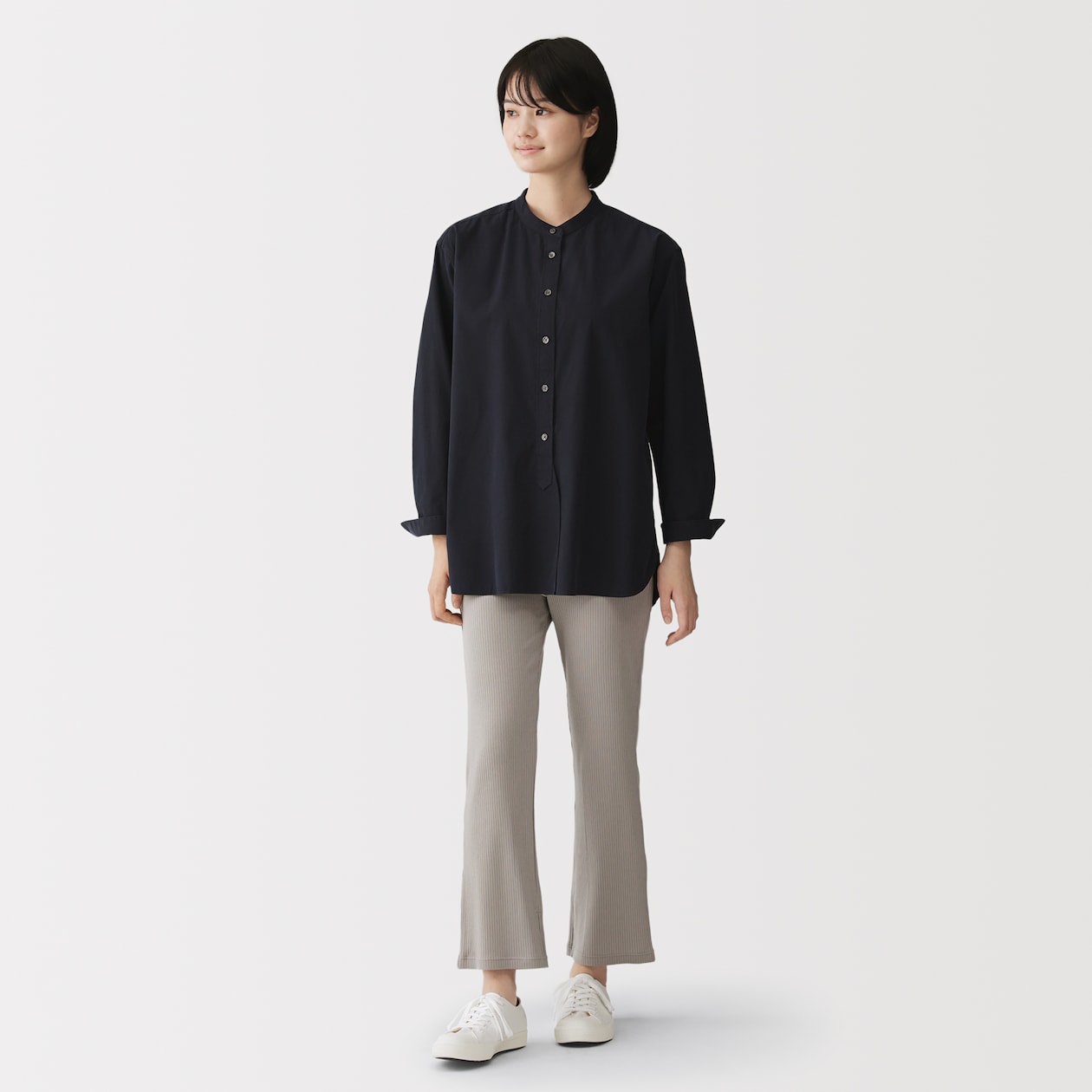 婦人　なめらかリブストレートレギンス（十分丈）