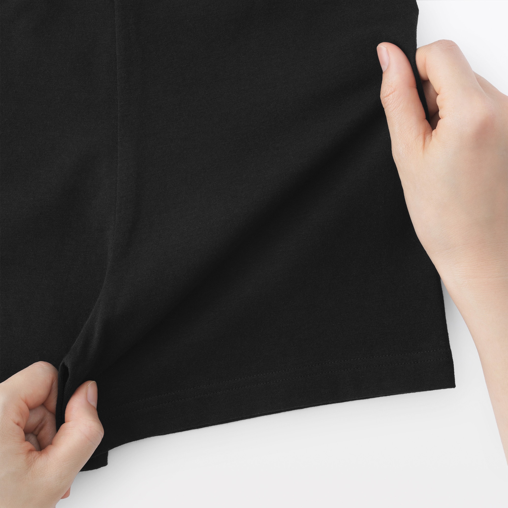 婦人　ストレッチ天竺編み　スカートの下に履く　オーバーパンツ（一分丈レギンス）