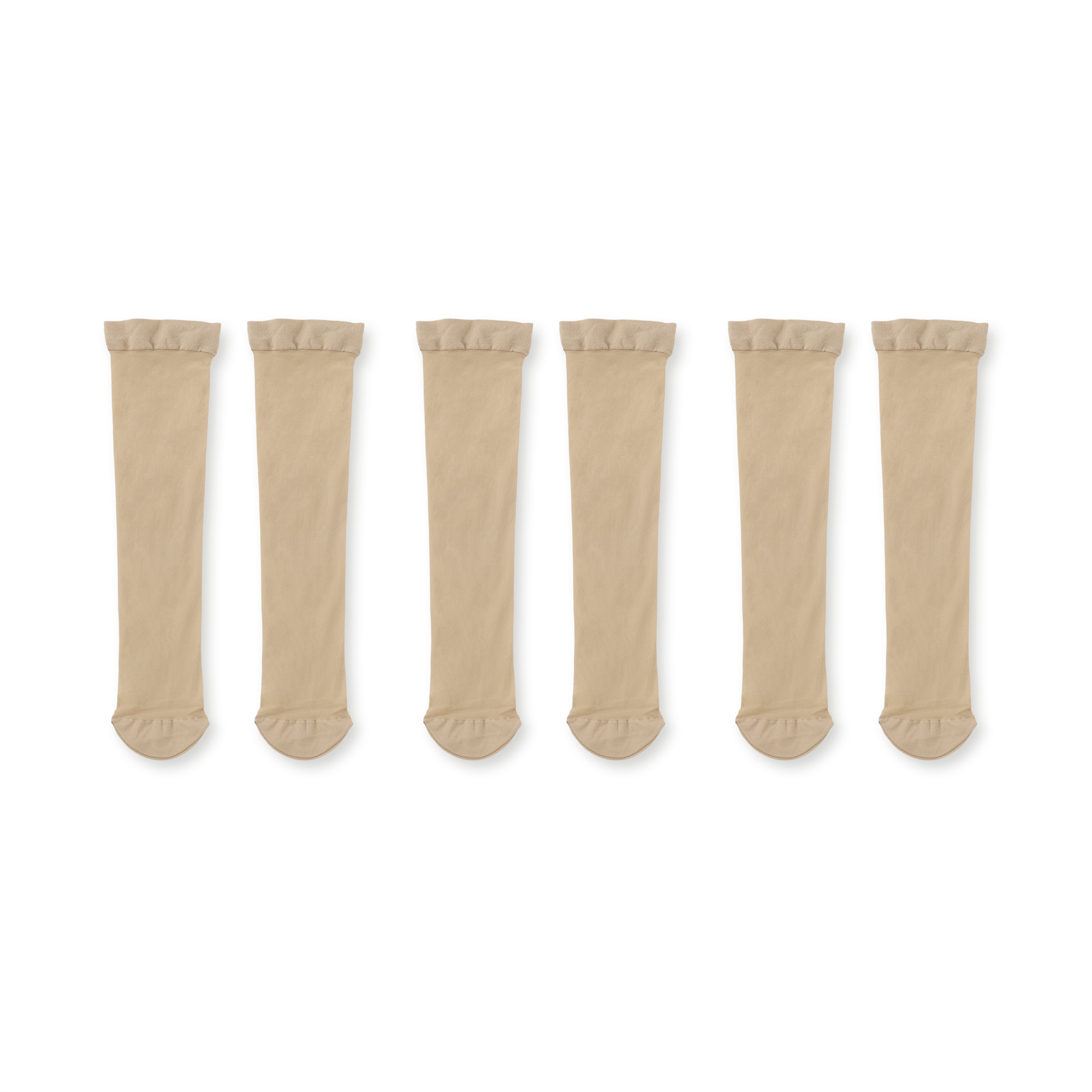 婦人　サポートタイプ・２０デニール　ひざ下丈ストッキング（３足組）