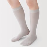 婦人　３０デニール　ストライプ柄ひざ下丈ストッキング