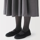 婦人　３０デニール　ストライプ柄ひざ下丈ストッキング