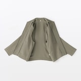 紳士　リネンリヨセル　ジップアップワークシャツ