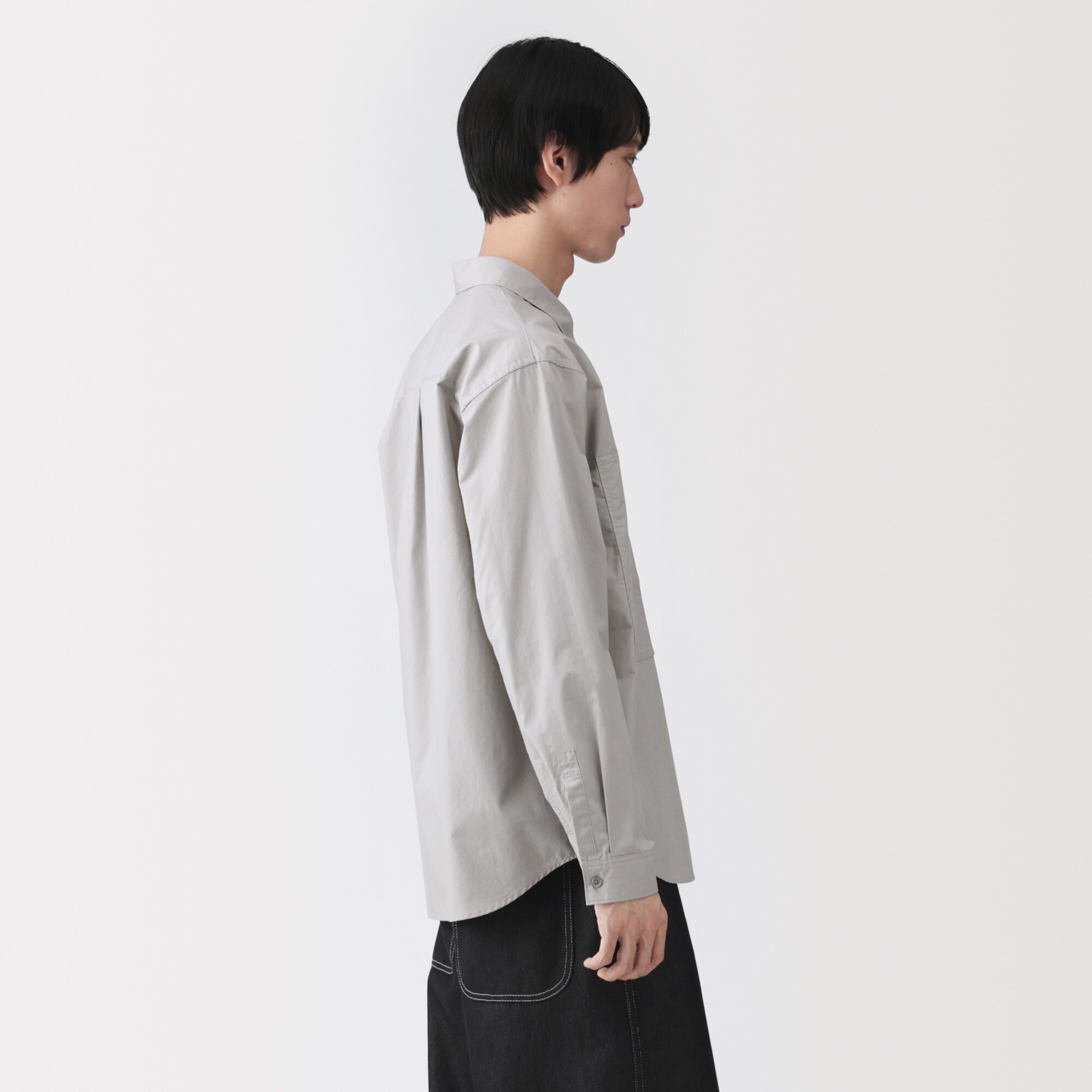 紳士　コットンワークシャツ