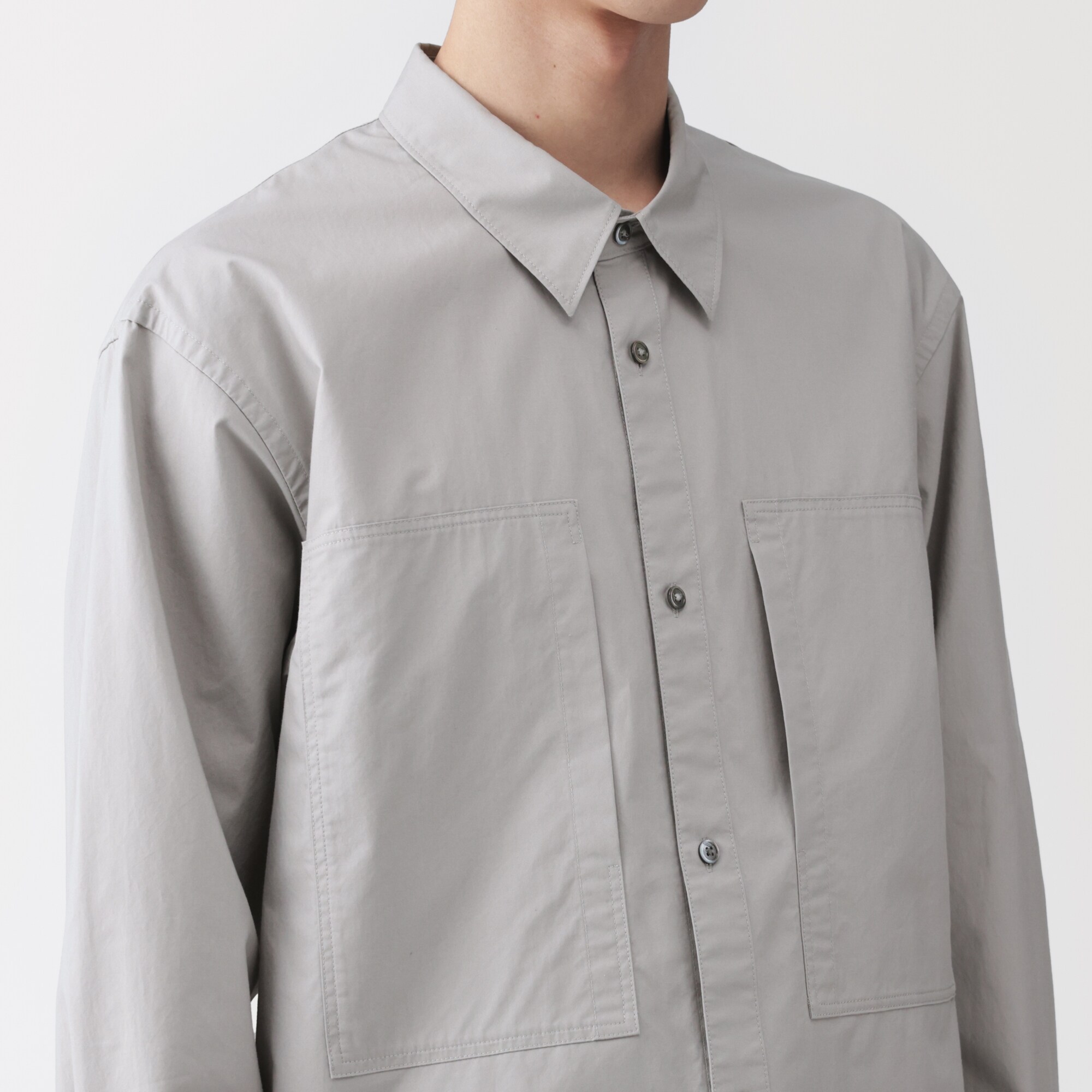 紳士　コットンワークシャツ