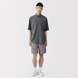 紳士　和紙混ドビー織り　半袖シャツ