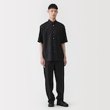 紳士　和紙混ドビー織り　半袖シャツ