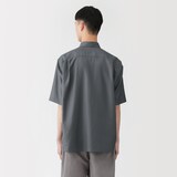 紳士　和紙混ドビー織り　半袖シャツ