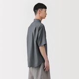 紳士　和紙混ドビー織り　半袖シャツ