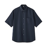 紳士　和紙混ドビー織り　半袖シャツ