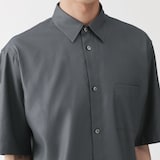 紳士　和紙混ドビー織り　半袖シャツ