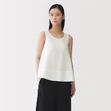 婦人　和紙混バスケット織り　ノースリーブブラウス