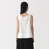 婦人　和紙混バスケット織り　ノースリーブブラウス