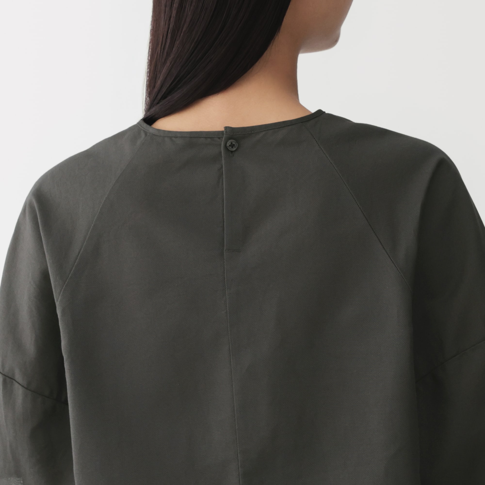 婦人　和紙混バスケット織り　半袖ブラウス