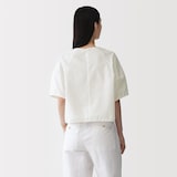 婦人　和紙混バスケット織り　半袖ブラウス