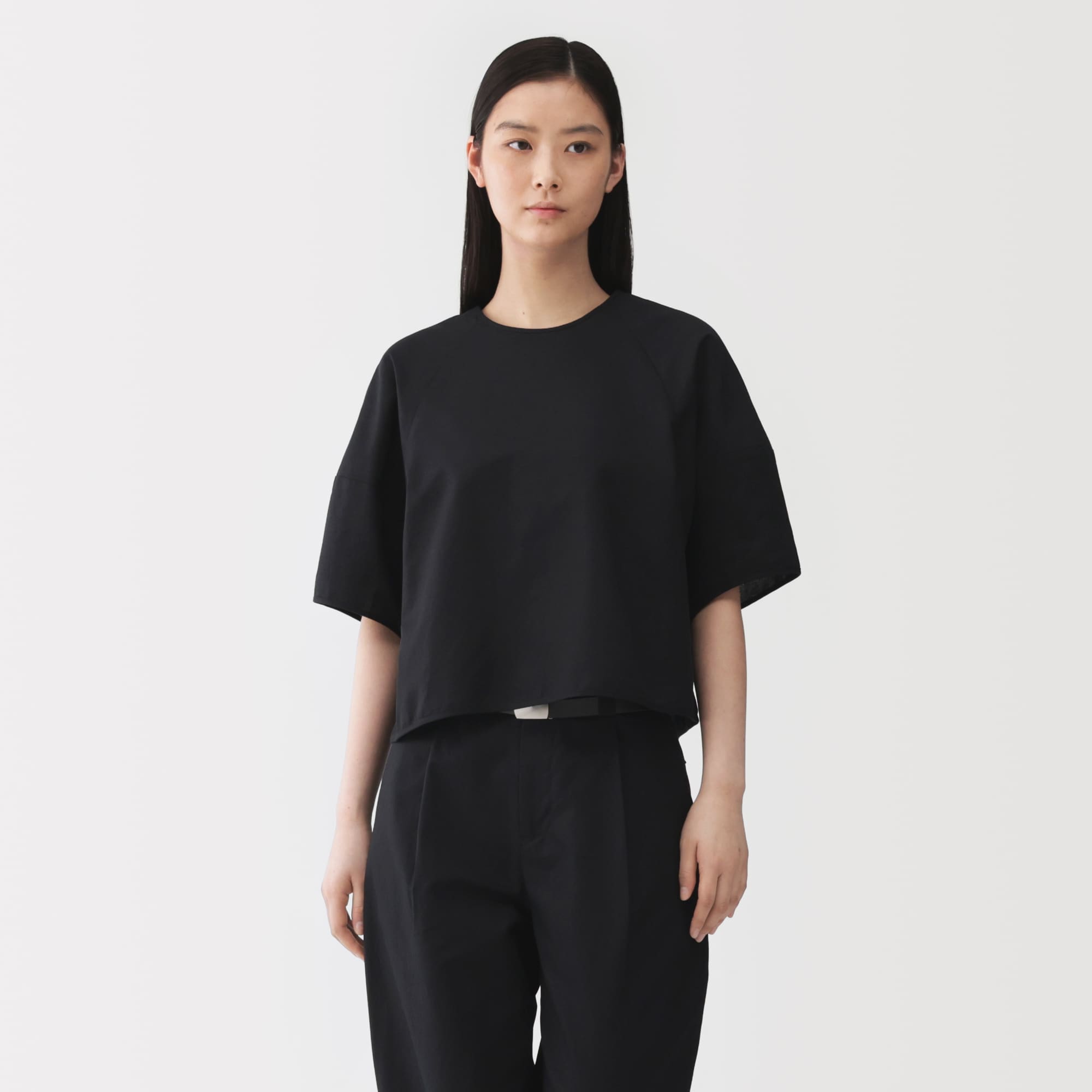 婦人　和紙混バスケット織り　半袖ブラウス