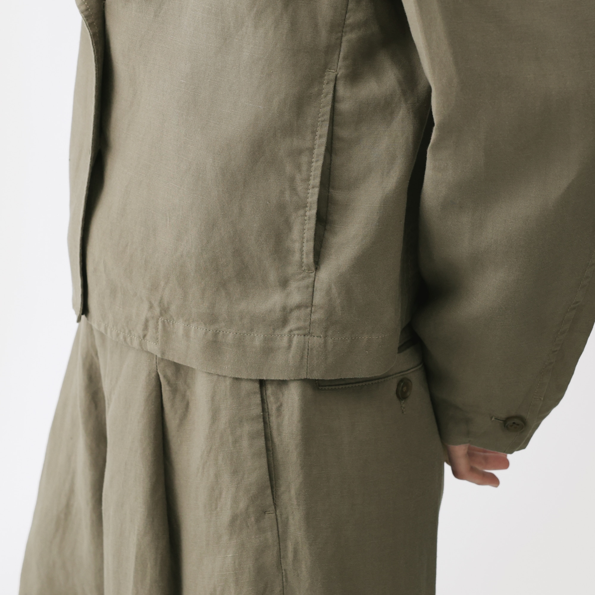 婦人　リネンリヨセルショートジャケット