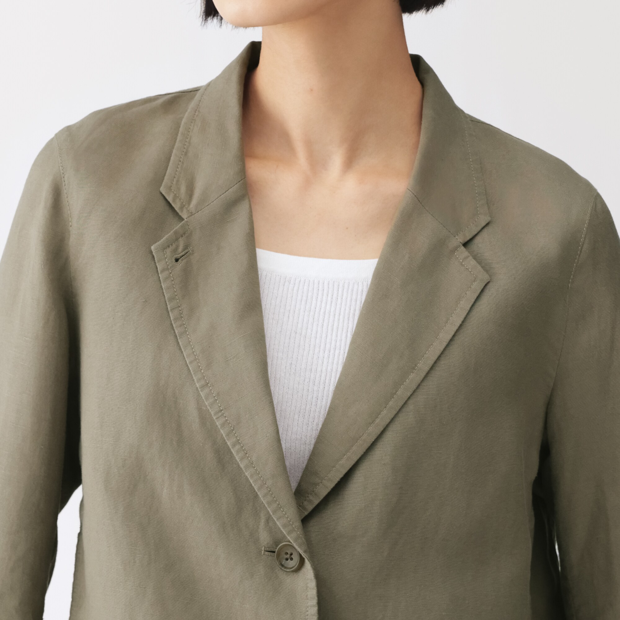 婦人　リネンリヨセルショートジャケット
