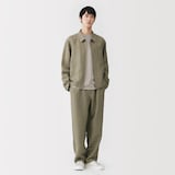 紳士　リネンリヨセルイージーパンツ