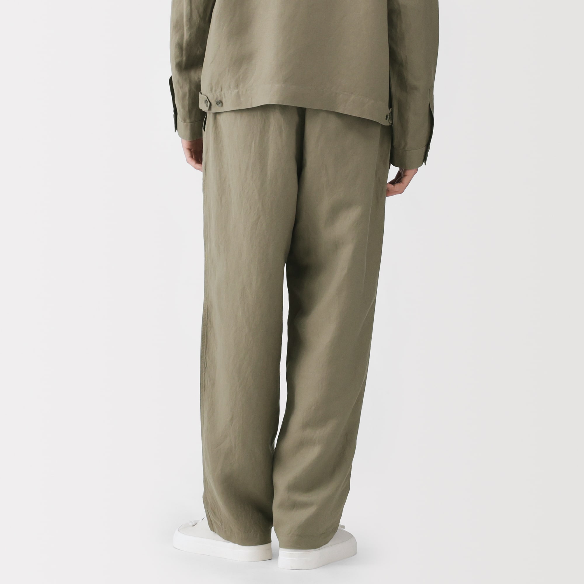 紳士　リネンリヨセルイージーパンツ